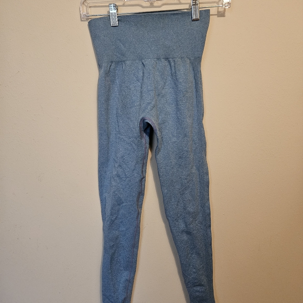 Blue High-Waisted Leggings